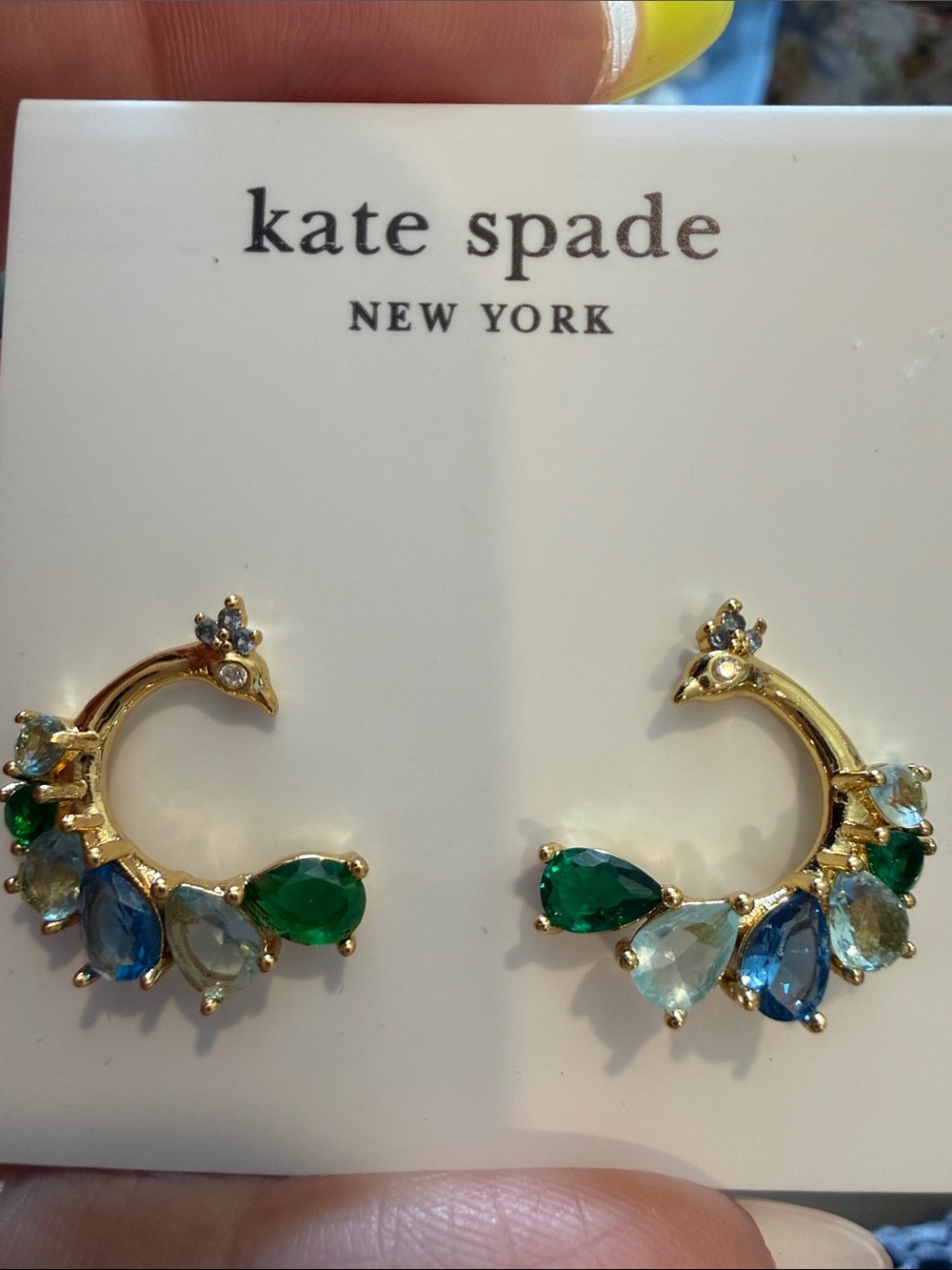 kate spade |โ ๏ธ| Gold Plated Peacock Stud Earrings